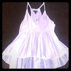 White Express babydoll top